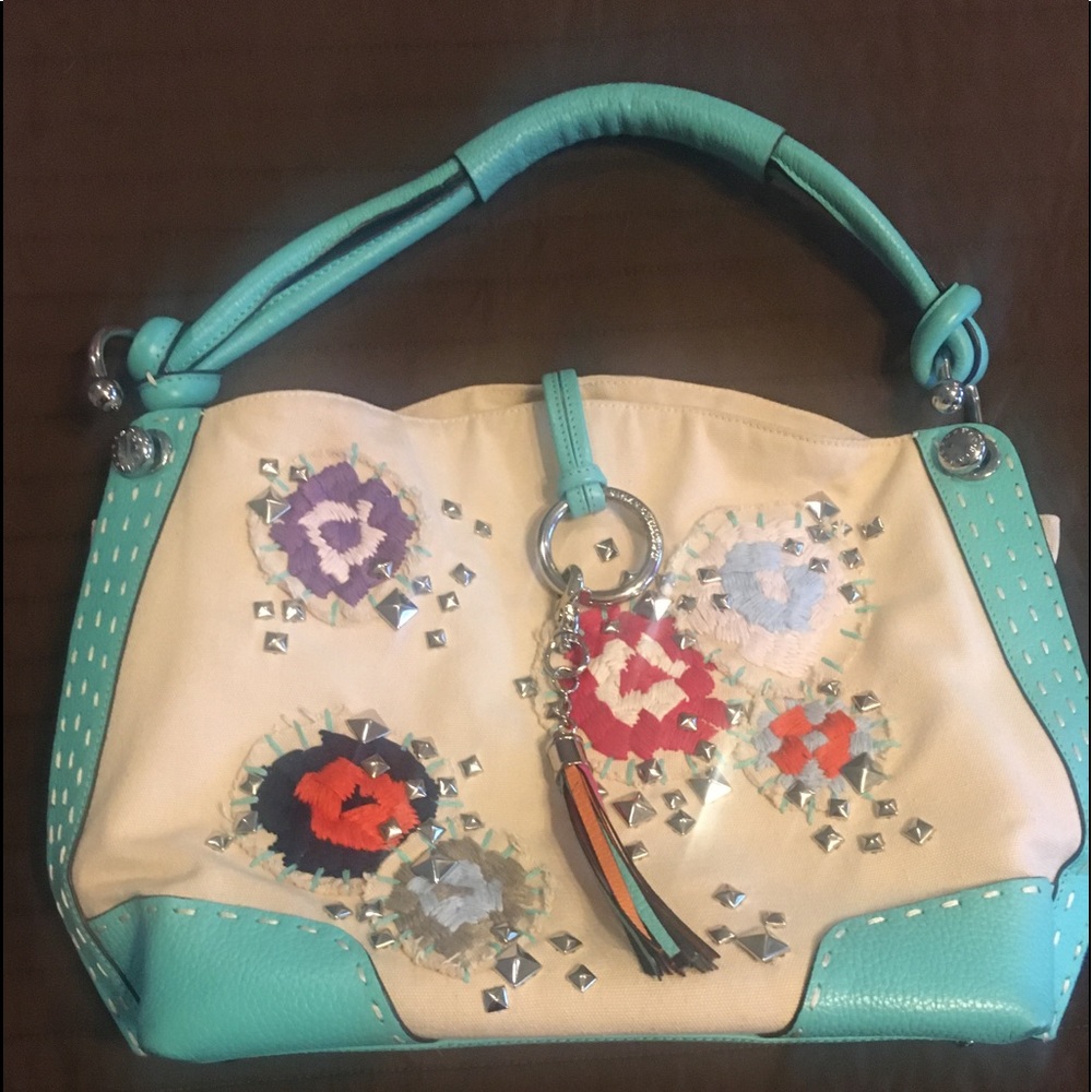BCBGMAXAZRIA floral and stud purse